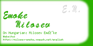 emoke milosev business card